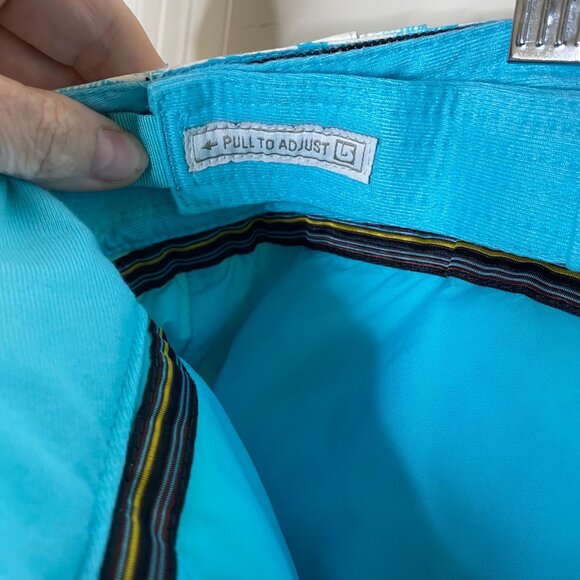 Burton DryRide Blue White Print Snowboard Ski Pants Waterproof Size Large - Picture 5 of 11